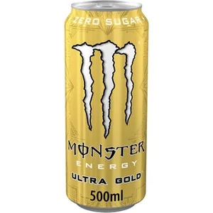 Bebida Energética con Taurina y Ginseng Reserve Ultra Gold Zero Azúcar Sabor Piña Monster Energy