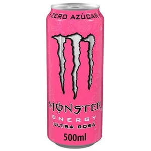 Bebida Energética con Taurina y Ginseng Ultra Rosa Sabor Frutos Rojos  Monster Energy 50 CL