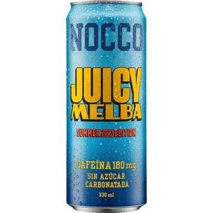 Bebida Energética Sabor Juicy Melba Enriquecida con Bcaa y 180 Mg de Cafeína sin Azúcar Summer 2023 Edition Nocco