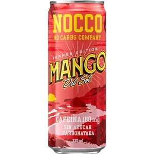 Bebida Energética Sabor Mango del Sol Enriquecida con Bcaa y 180 Mg de Cafeína sin Azúcar Summer Edition Nocco 33 CL