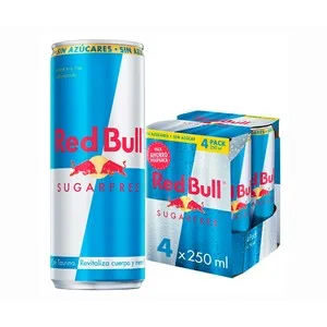RED Bull Bebida Energética sin Azúcar Pack 4 Uds. X 250 Ml.. 1000 ML