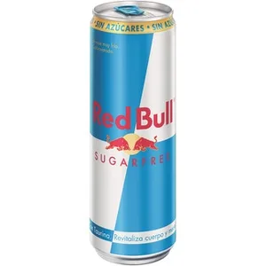 Bebida Energética Sugar Free con Cafeína, Taurina, Vitamina B y Agua de los Alpes  RED Bull 35.5 CL