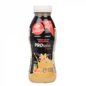Bebida Láctea Desnatada de Vainilla Proteína Plus Sensation Carrefour sin Gluten y sin Azúcar Añadido 330 Ml.