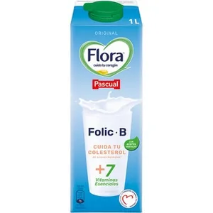 Bebida Láctea Original Elaborada con Leche Desnatada y Aceites Vegetales  Flora Folic B 1 L