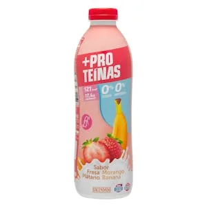 Bebida Láctea Sabor Fresa y Plátano +proteínas Hacendado 0% MG 0% Azúcares Añadidos 17,4 G Proteínas 1 KG