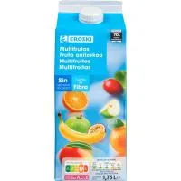 Bebida Multifrutas sin Azúcar Eroski, Brik 1,75 Litros