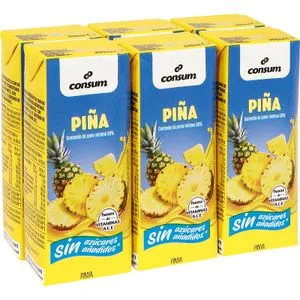 Bebida Piña sin Azúcar Pack de 6 6 X 0,2 L