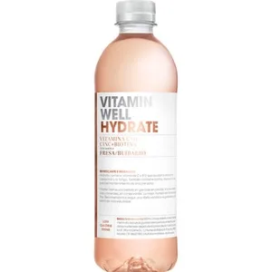 Bebida Refrescante con Vitaminas y Minerales Hydrate Sabor Fresa y Ruibarbo Vitamin Well