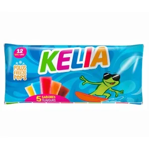 Kelia Bebidas Refrescantes Aromatizadas (golosinas para Congelar con Zumo de Fruta) 12 Uds. de 45 Ml. 540 ML