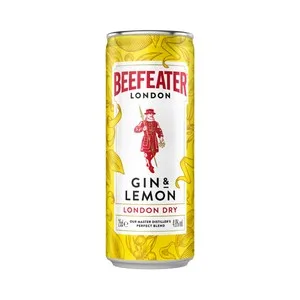 Beefeater Combinado de Ginebra London Dry Gin con un Toque de Limón Lata 25 Cl. 250 ML