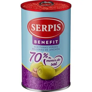 Benefit Aceitunas Rellenas de Anchoa con 75% Menos Sal Serpis