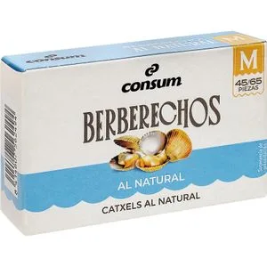 Berberechos al Natural 45/65 Piezas 63 Gr