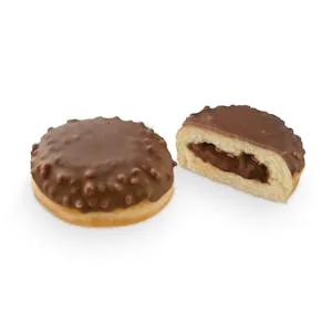 Berlina con Cobertura de Cacao Crunch Rellena de Crema de Cacao 0.1 KG