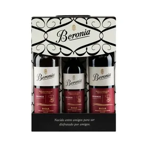 Beronia Estuche con 2 Botellas de Vino Tinto de 75 Cl. y 1 Botella de Vino Tinto de 37.5 Cl con D.o. Ca. Rioja.