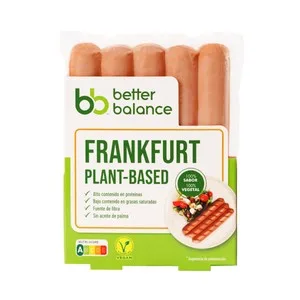 Better Balance Salchichas Vegetales Cocidas y Ahumadas Tipo Frankfurt Better Balance 200 G.