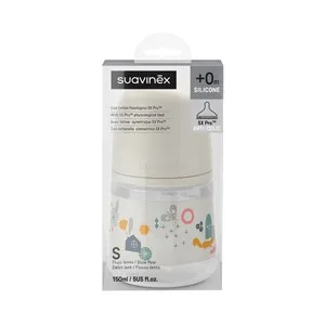 Suavinex Biberón de 150 Ml., con Tetina Fisiológica SX Pro de Flujo Medio, a Partir de 0 Meses.
