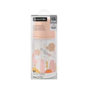Suavinex Biberón de 270 Ml., con Tetina Fisiológica SX Pro de Flujo Medio, a Partir de 3 Meses.