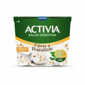 Bífidus con Cereales Danone Activia Pack de 4 Unidades de 115 G.
