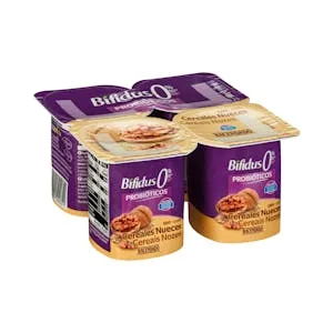 Bífidus con Nueces y Cereales Probióticos Hacendado 0% MG 0.5 KG