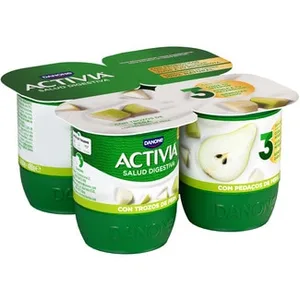 Bífidus con Trozos de Pera Pack 4  Danone Activia 120 G