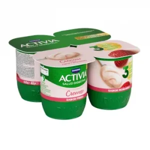 Bífidus Cremoso de Fresa Danone Activia Pack de 4 Unidades de 115 G.