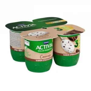 Bífidus Cremoso Stracciatella Danone Activia Pack de 4 Unidades de 115 G.