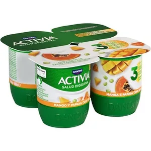 Bífidus de Frutas Mango, Papaya y Soja Pack 4 Danone Activia