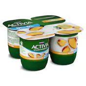 Bífidus Desnatado con Melocotón Activia Pack 4 X 120 G