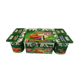 Bífidus Desnatado con Trozos de Frutas Carrefour Classic' sin Azúcar Añadido Pack de 8 Unidades de 125 G.