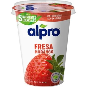 Big Pot Especialidad Vegetal de Soja con Fresa bajo en Grasas sin Gluten sin Lactosa Alpro