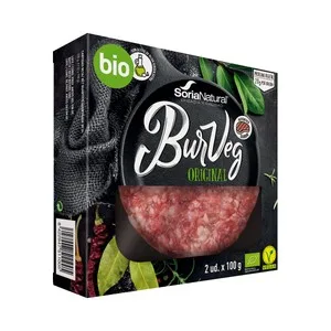 Soria Natural Bio Burguer Vegetal con Autentico Sabor a Carne 2 X 100 G. 200 G