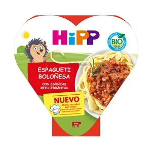 Hipp Bio Espaguetis a la Boloñesa con Especias Mediterráneas, a Partir de 1 Año 250 G.