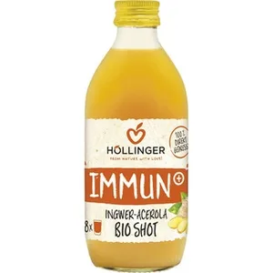 Bio Inmuno Shot Bebida de Manzana, Jengibre y Acerola Ecológica (envase de Vidrio) Hollinger
