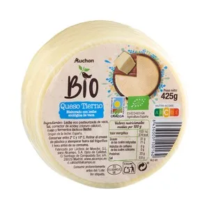 Producto Alcampo Bio Queso Tierno con Leche Ecológica de Vaca 425 G.