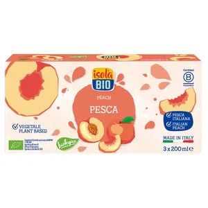Isola Bio Zumo de Melocotón Bio, 3 Uds, 200 Ml.