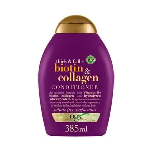 OGX Biotin & Collagen Acondicionador Voluminizador con Biotina y Colágeno para Cabellos Finos o Delgados 385 Ml.
