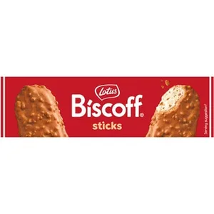 Biscoff Helado Bombón Mini Sticks con con Trozos de Galleta Caramelizada 3 Unidades Lotus