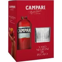 Bitter Campari, Botella 70 Cl + Vaso Negroni