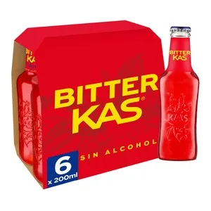 Bitter KAS Bitter sin Alcohol Botella en Pack de 6 Uds. de 200 Ml. 1200 ML