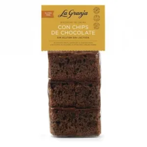 Bizcocho de Cacao con Chips de Chocolate la Granja sin Gluten y sin Lactosa 230 G