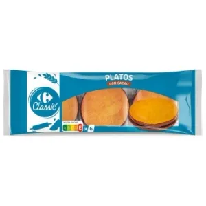 Bizcocho Platos con Cacao Carrefour Classic 350 G.