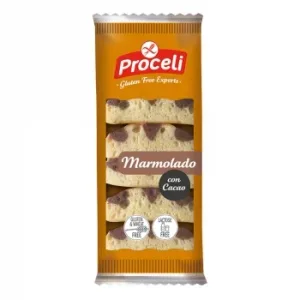 Bizcochos Marmolados con Cacao Proceli sin Gluten y sin Lactosa 180 G.
