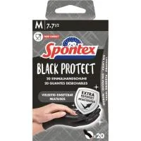 Guante Black Protect Talla 7 Spontex, Caja 20 Uds