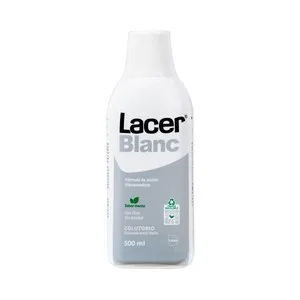 Lacer Blanc Enjuague Bucal de Uso Diario con Acción Blanqueadora, sin Alcohol y Sabor a Menta 500 Ml.