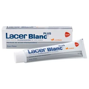 Lacer Blanc Pasta de Dientes de Uso Diario, con Flúor y Acción Blanqueadora Plus 75 Ml.