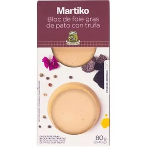 Bloc de Foie Gras de Pato con Trufa 2 Medallones X 40 G sin Gluten Martiko