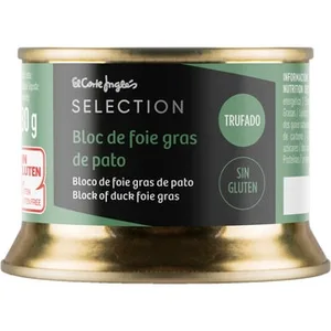 Bloc de Foie Gras de Pato Trufado sin Gluten el Corte Ingles Selection