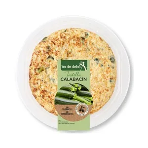 BO de Debó Tortilla Fresca de Calabacín, Elaborada sin Gluten y sin Lactosa BO de Debó 335 G. 330 G