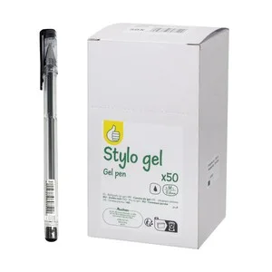 Bolígrafos de Tinta Negra de Gel Color Negro, Próducto Económico Alcampo.alcampo.