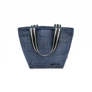 Bolsa Porta Alimentos de Poliéster Jaspeado Azul Iris Tote